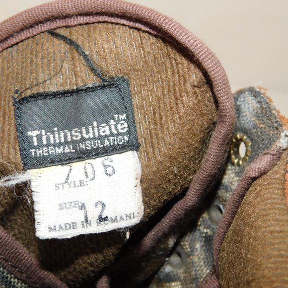 Black Rock Thinsulate Thermal Insulation Camo Work Hunting Lace Up Boots Size 12 - Picture 10 of 11